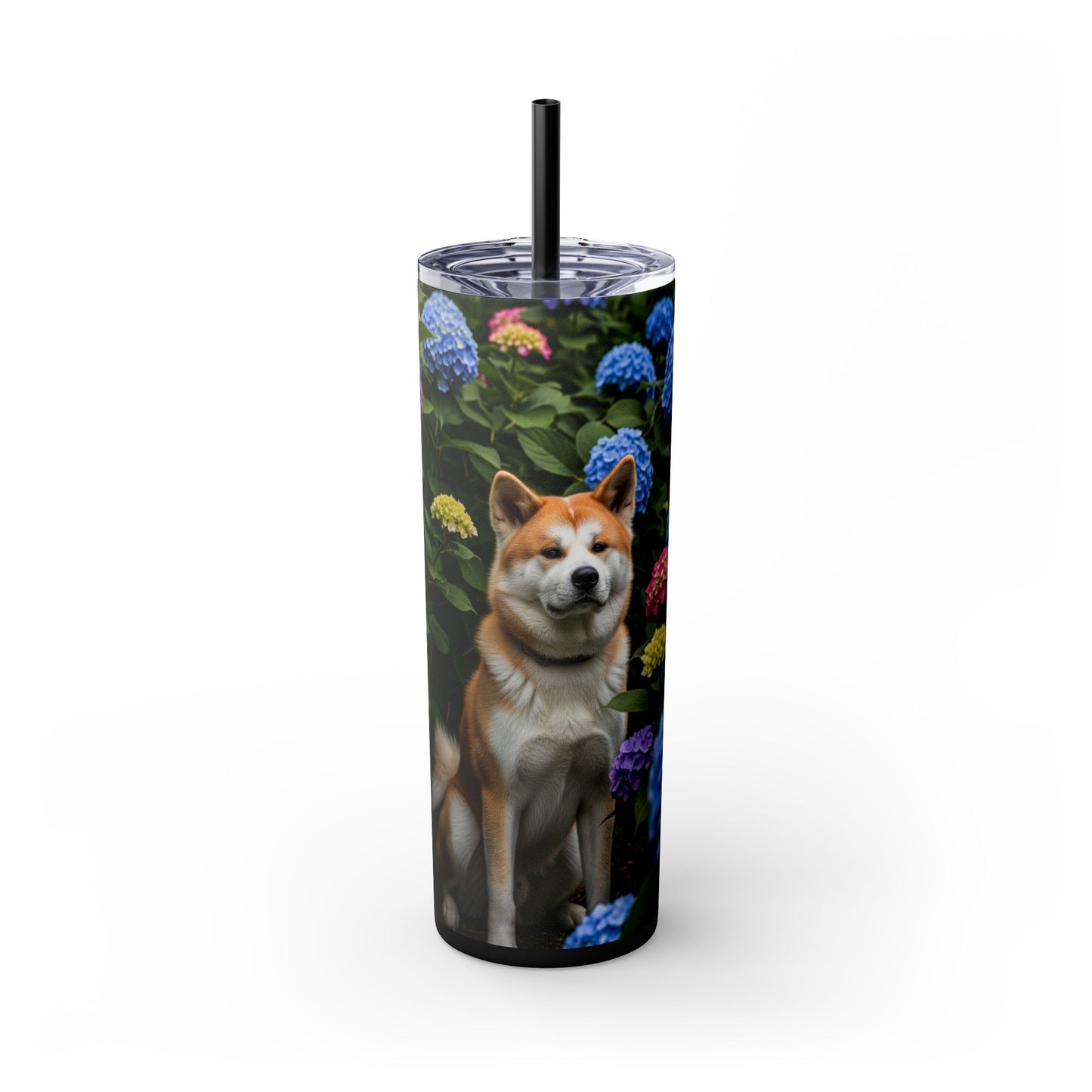 Akita Skinny Tumbler with Straw, 20oz