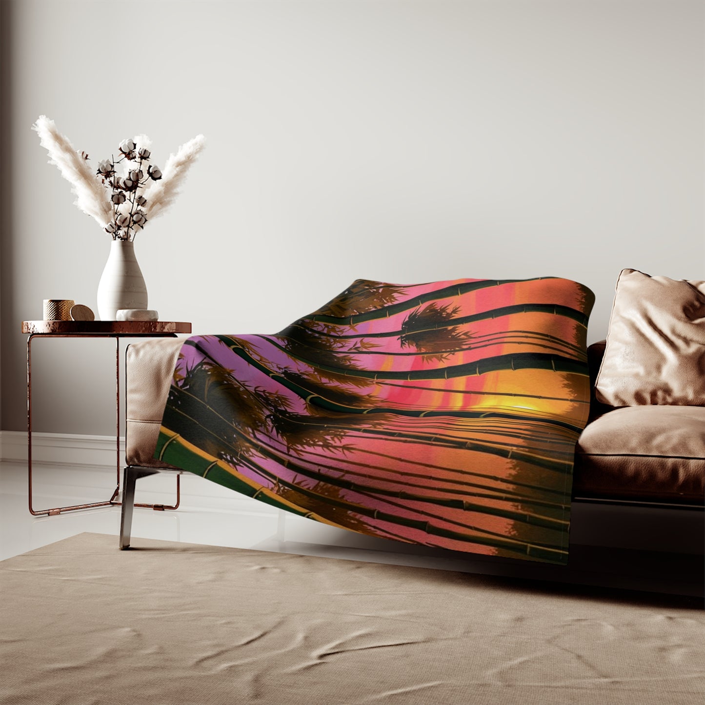 Bamboo Forest Sunrise Sweatshirt Blanket