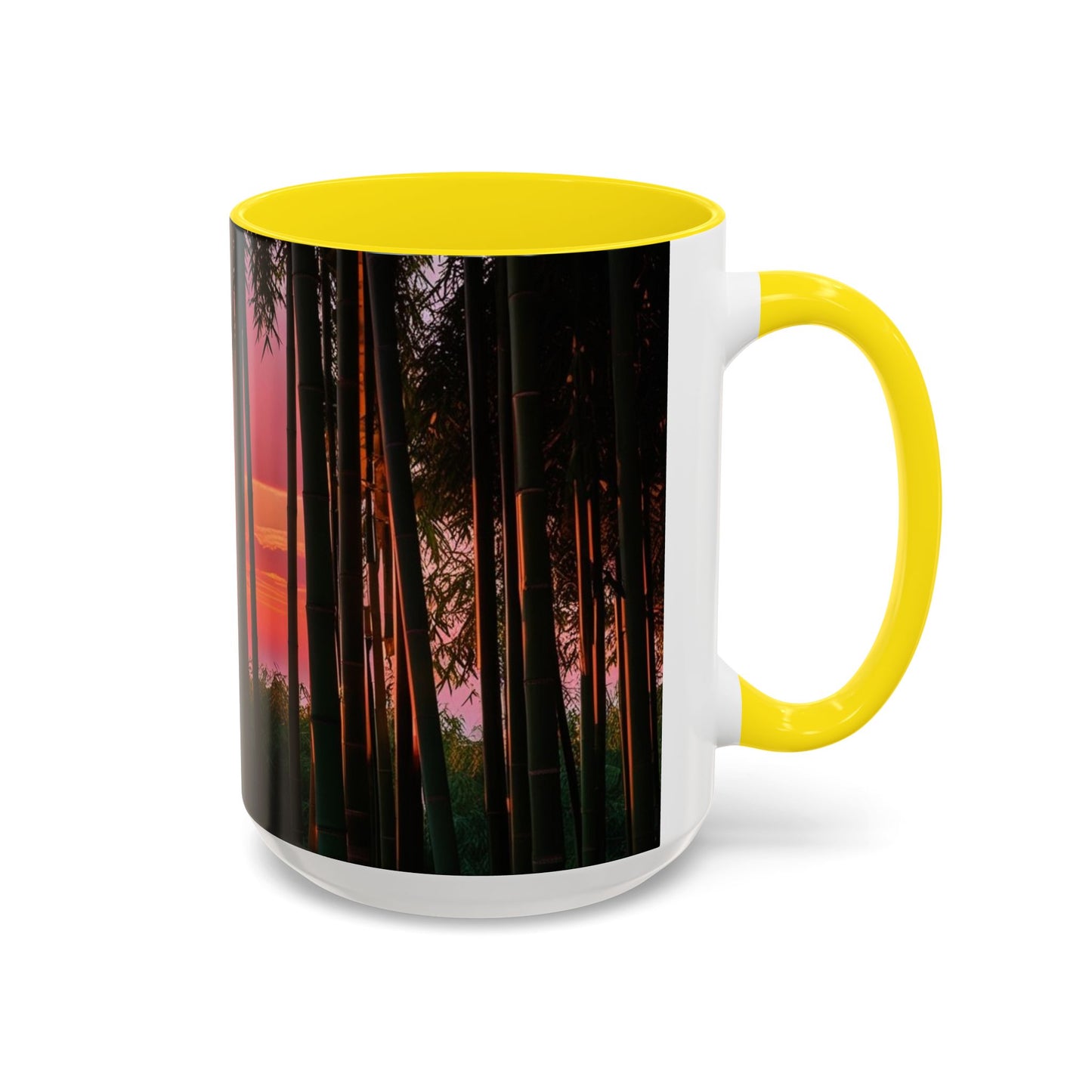 Bamboo Forest Sunrise Accent Coffee Mug - Perfect Gift for Dog Lovers
