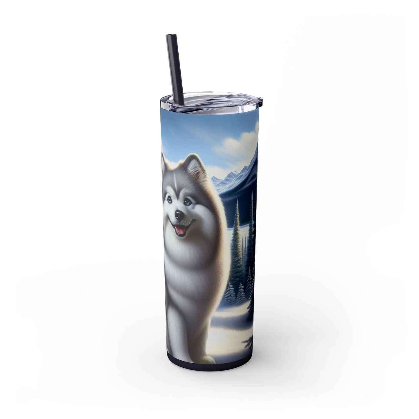 Canadian Eskimo Dog Tumbler with Straw, 20oz