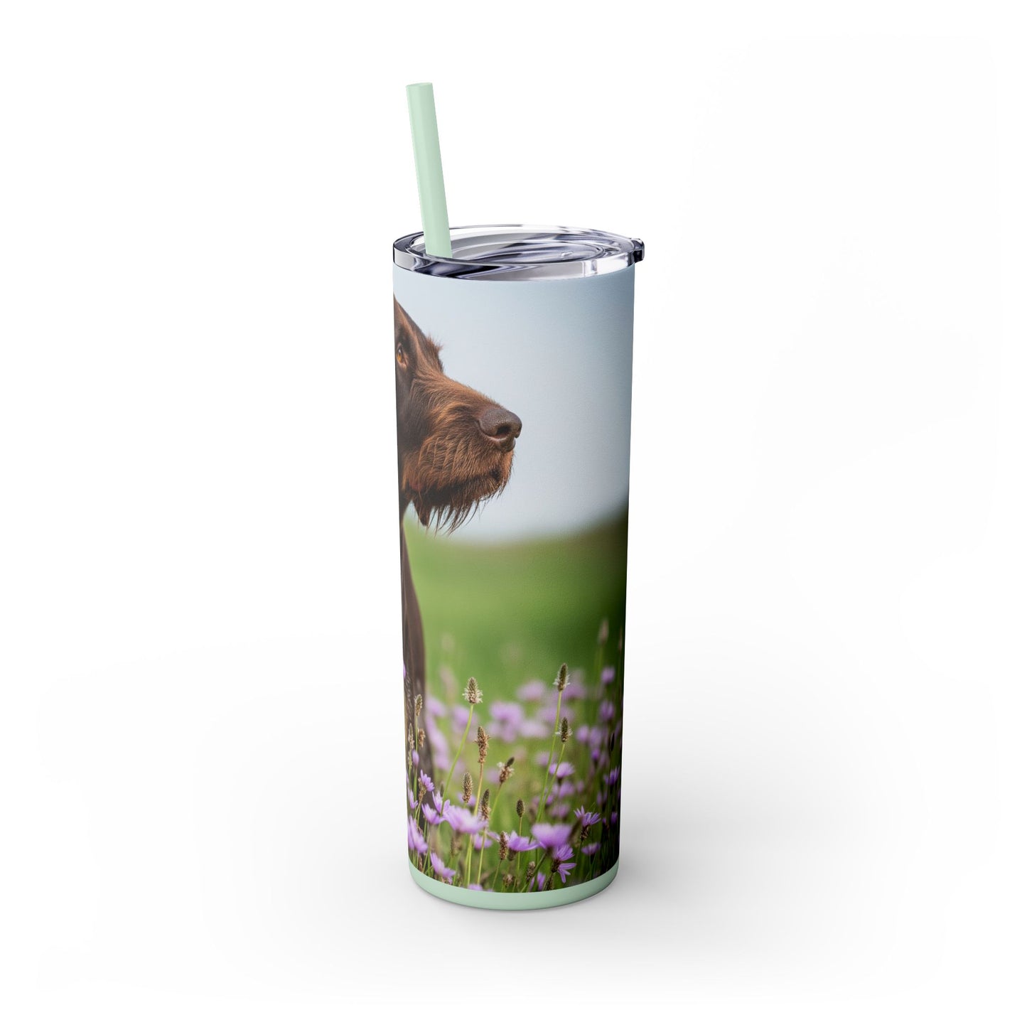 German Wirehaired Pointer Tumbler with Straw, 20oz