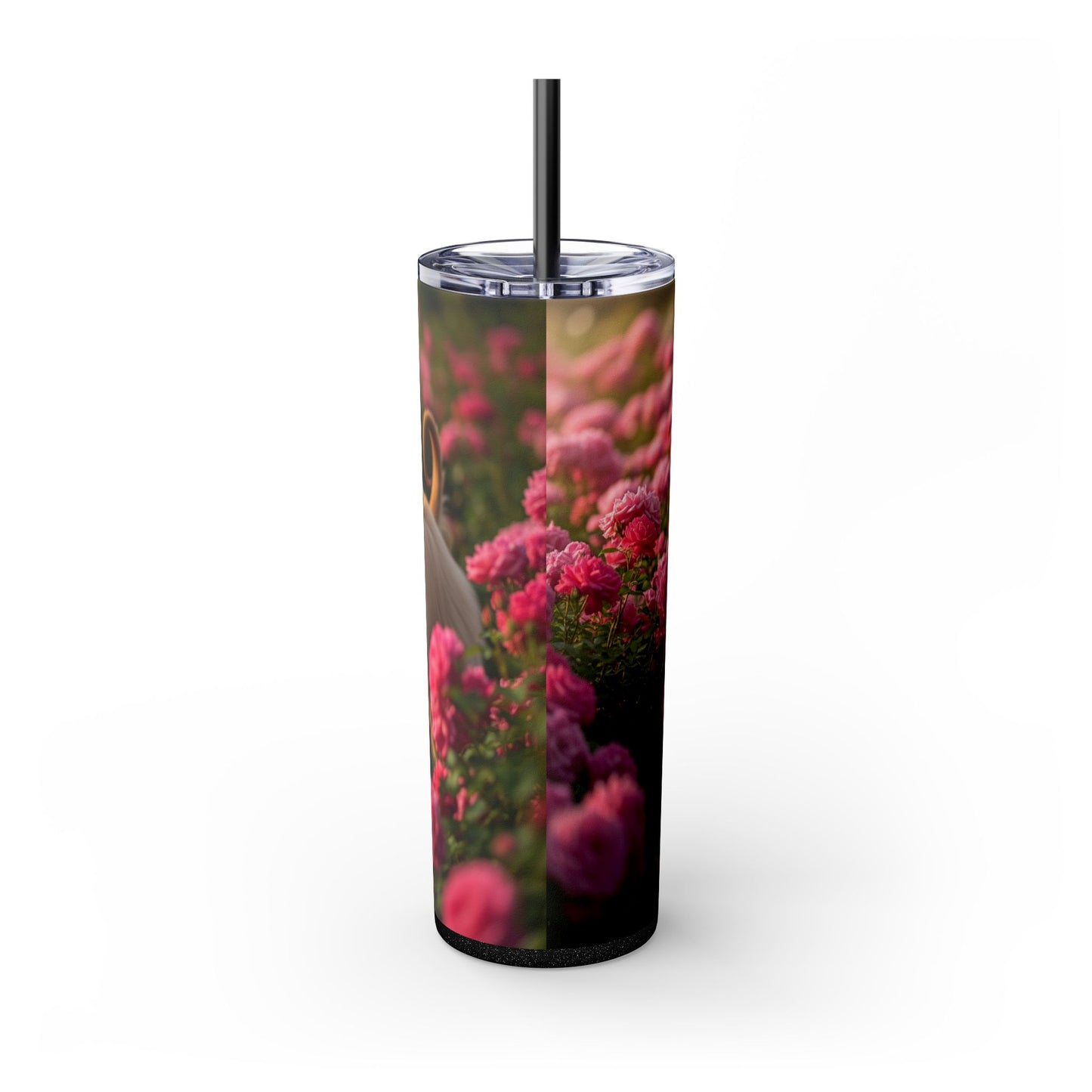 Afghan Hound Skinny Tumbler with Straw, 20oz