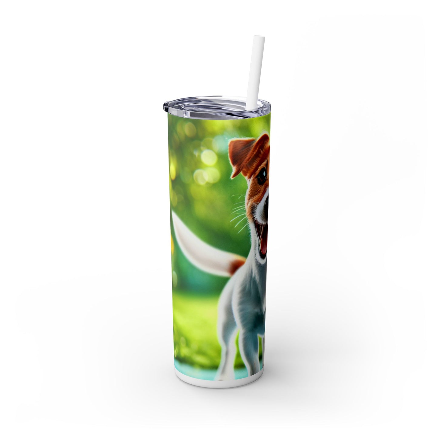 Jack Russell Terrier Tumbler with Straw, 20oz