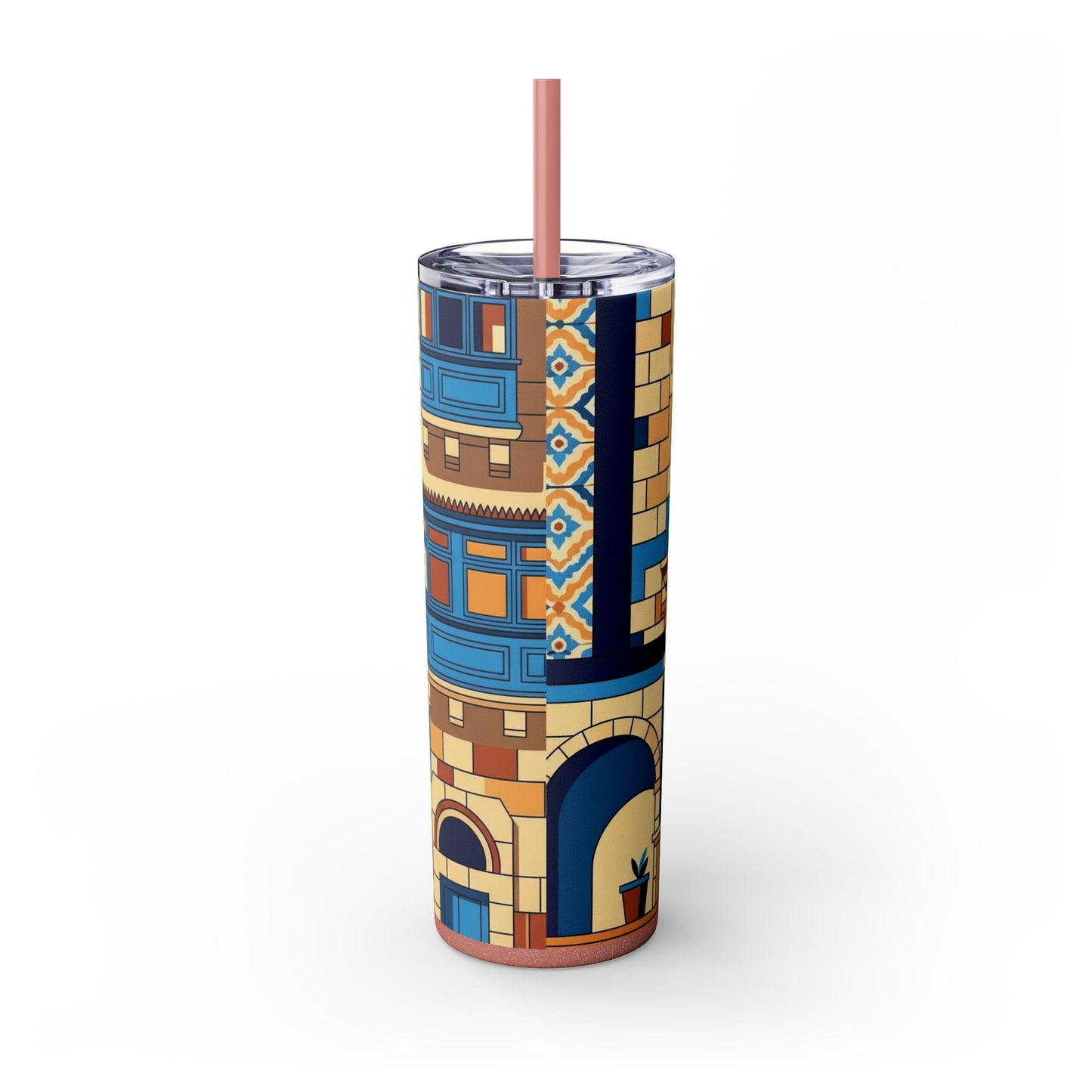 Pharaoh Hound Skinny Tumbler with Straw, 20oz