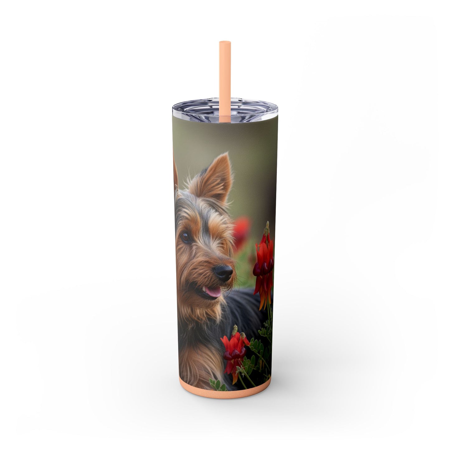 Silky Terrier Tumbler with Straw, 20oz