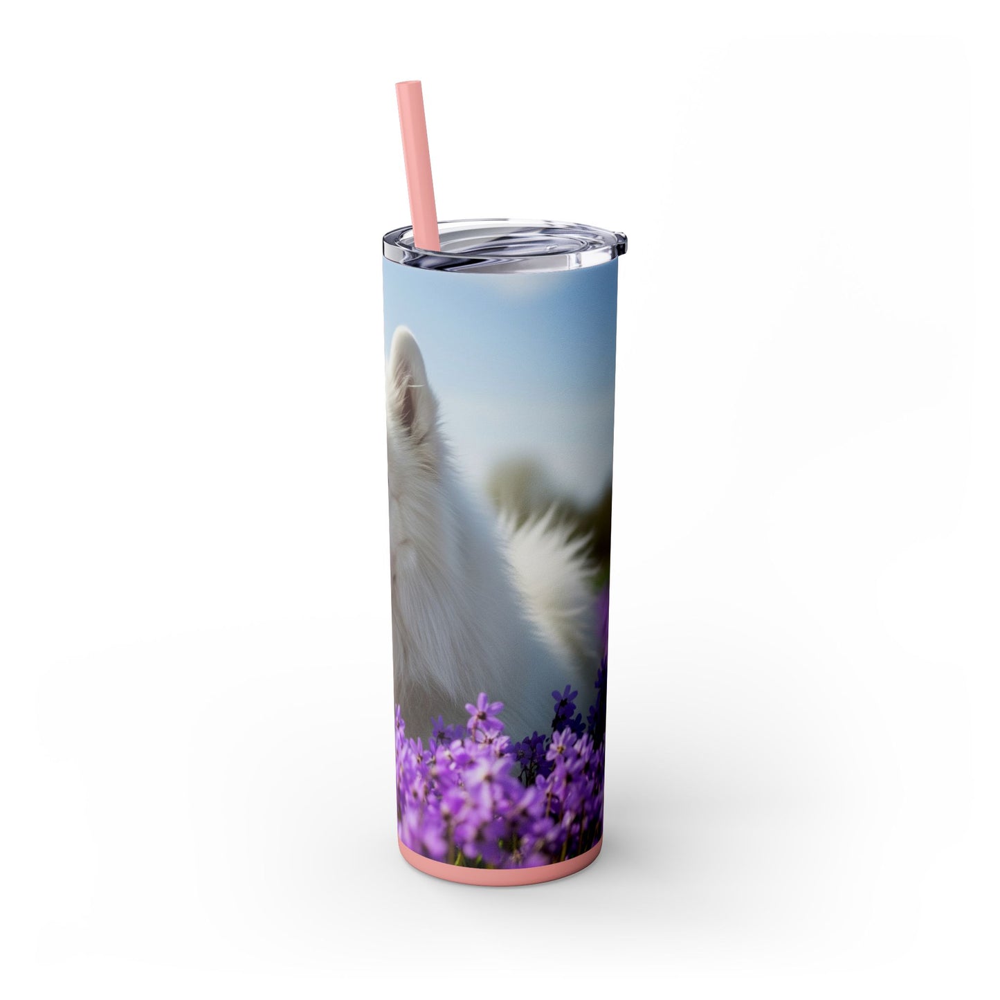 Samoyed Tumbler with Straw, 20oz