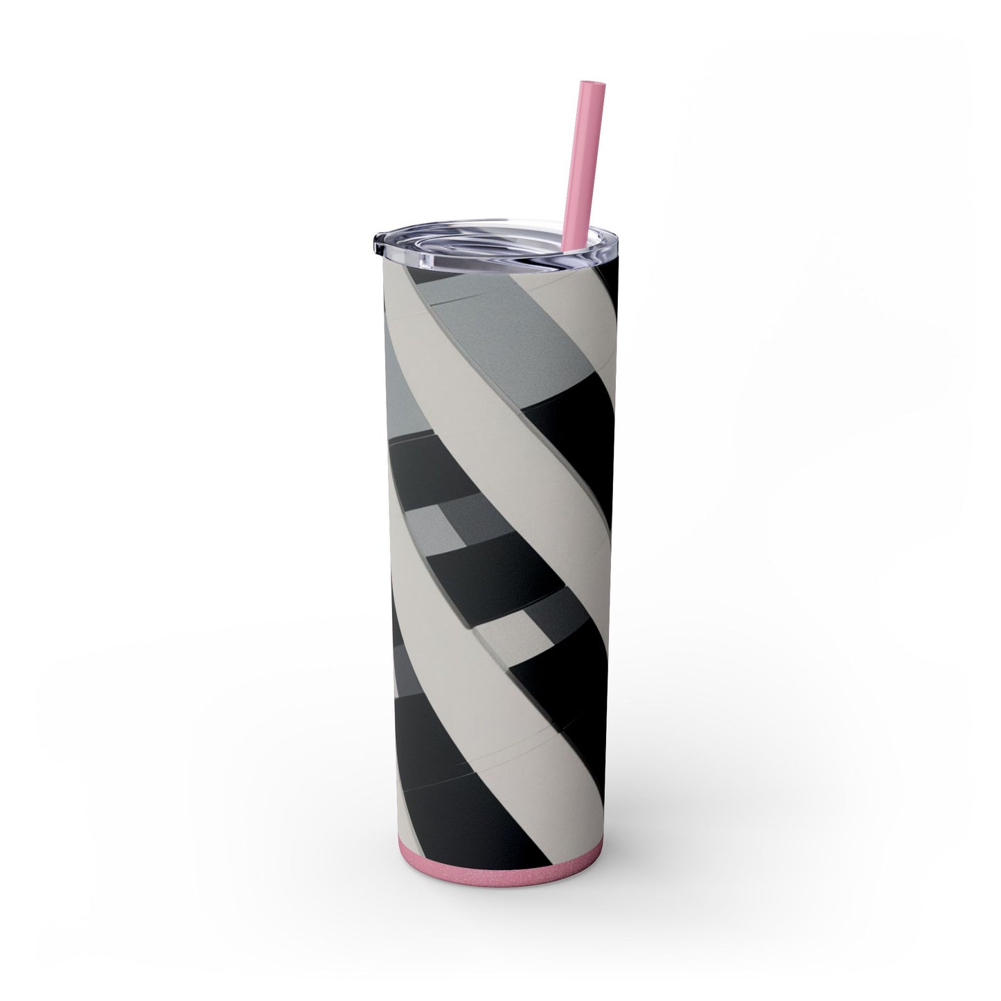 Optical Illusion Skinny Tumbler with Straw, 20oz