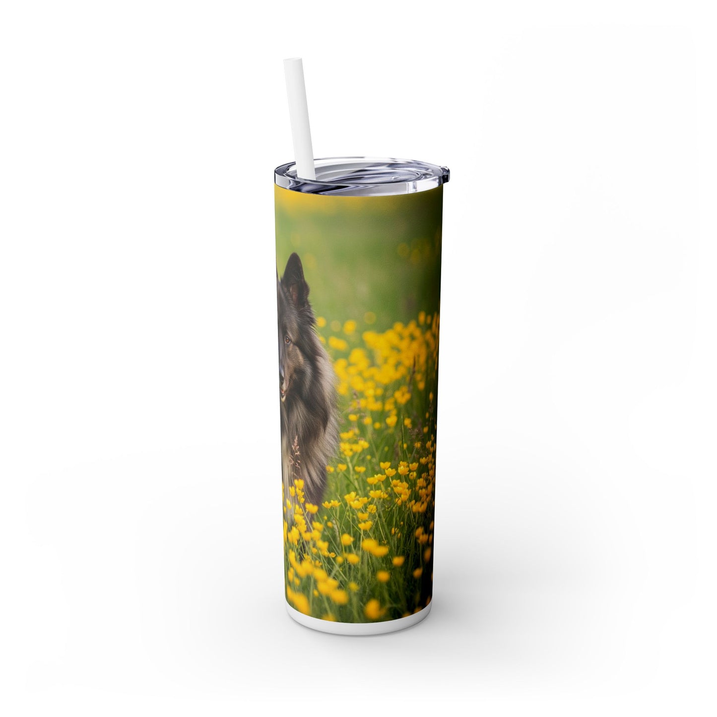 Belgian Sheepdog Tumbler with Straw, 20oz