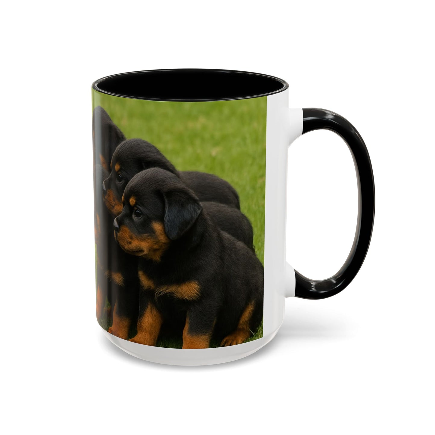 Rottweiler puppies Accent Coffee Mug - Perfect Gift for Dog Lovers