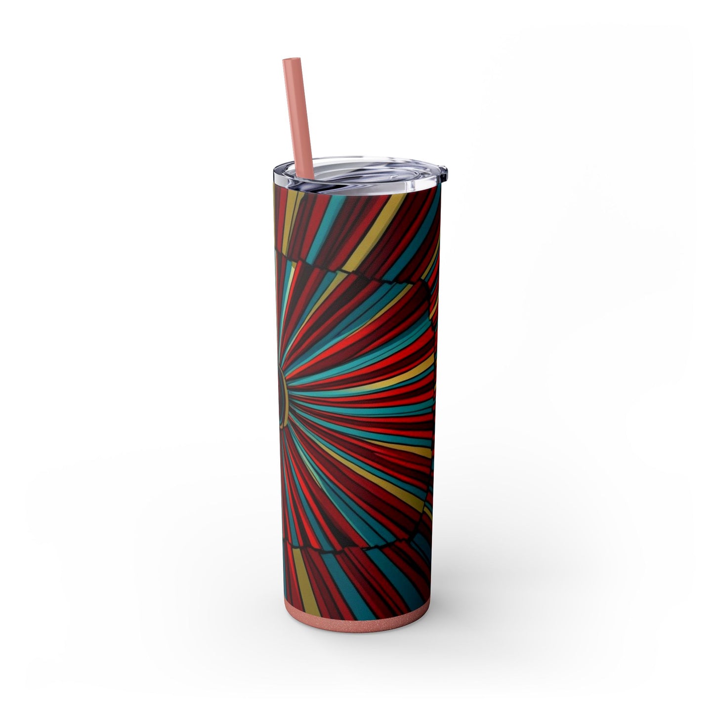 Optical Illusion Skinny Tumbler with Straw, 20oz