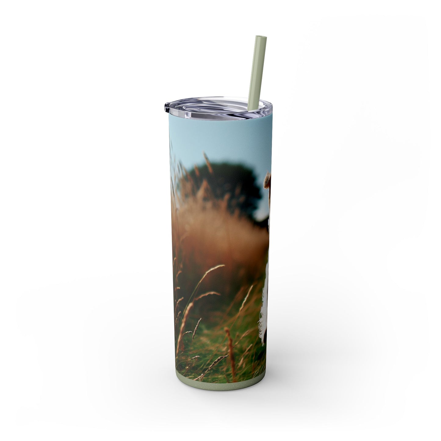 Tenterfield Terrier Skinny Tumbler with Straw, 20oz