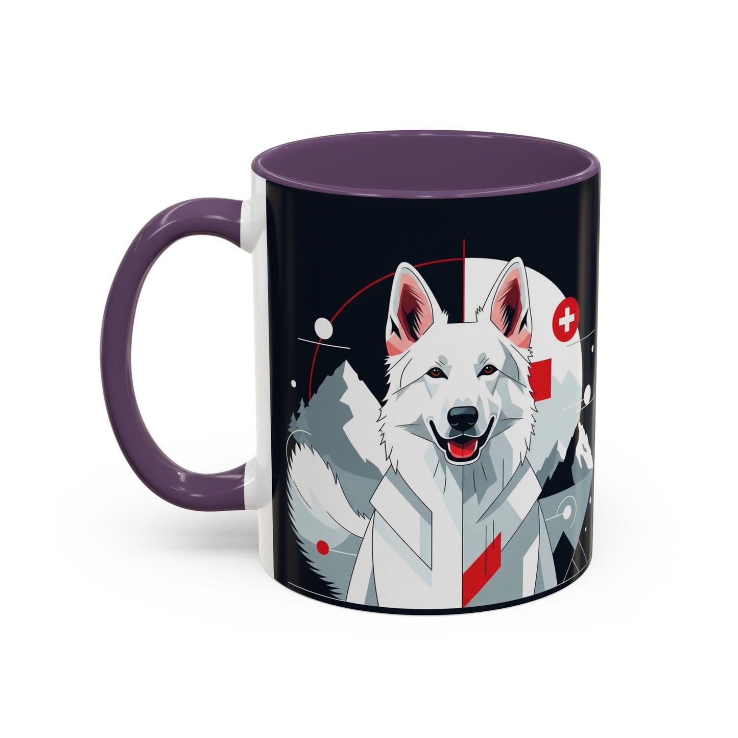 White Swiss Shepherd Dog Accent Coffee Mug - Perfect Gift for Dog Lovers