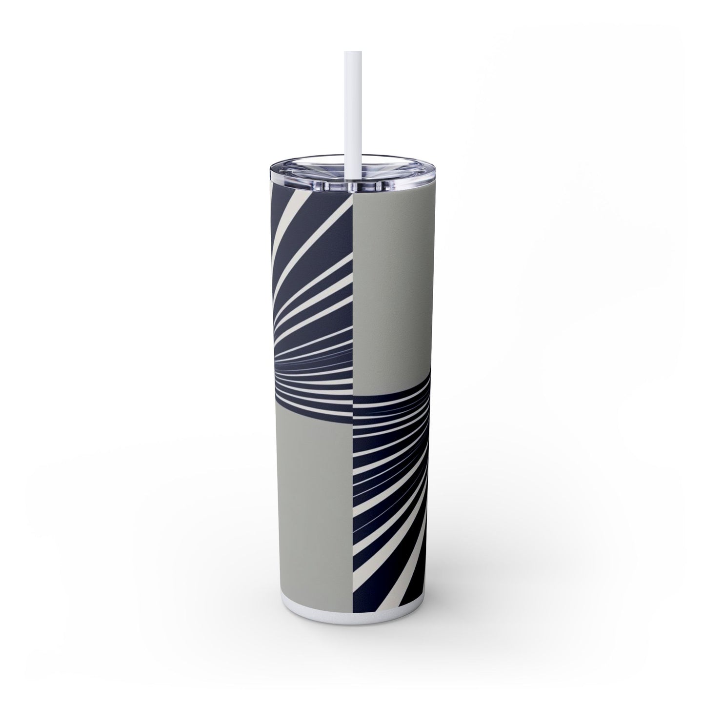 Optical Illusion Skinny Tumbler with Straw, 20oz