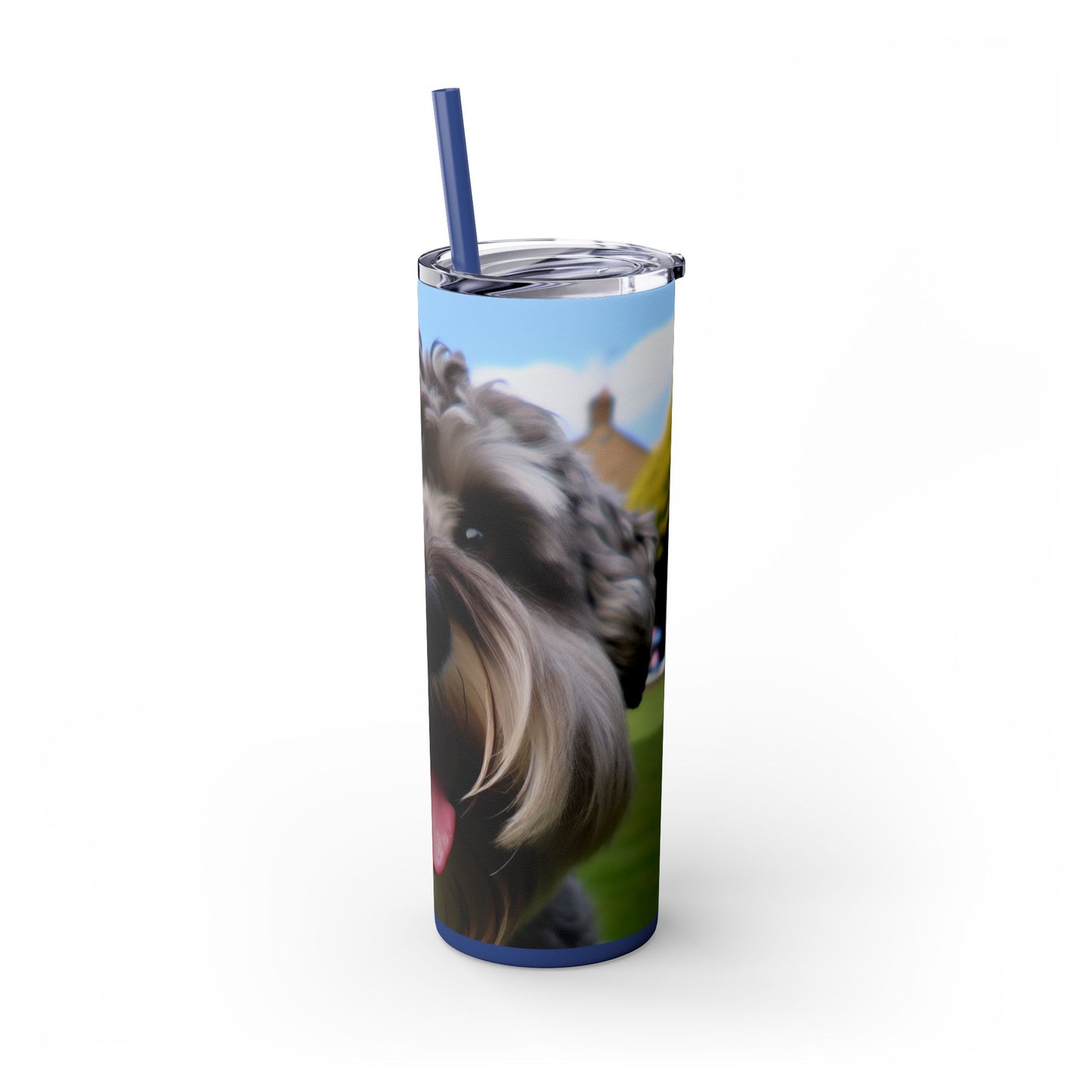 Schnoodle Skinny Tumbler with Straw, 20oz