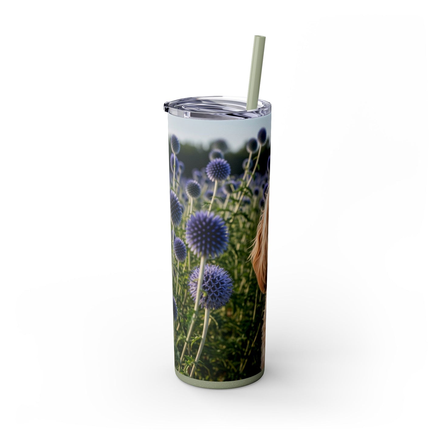 Spoodle Skinny Tumbler with Straw, 20oz