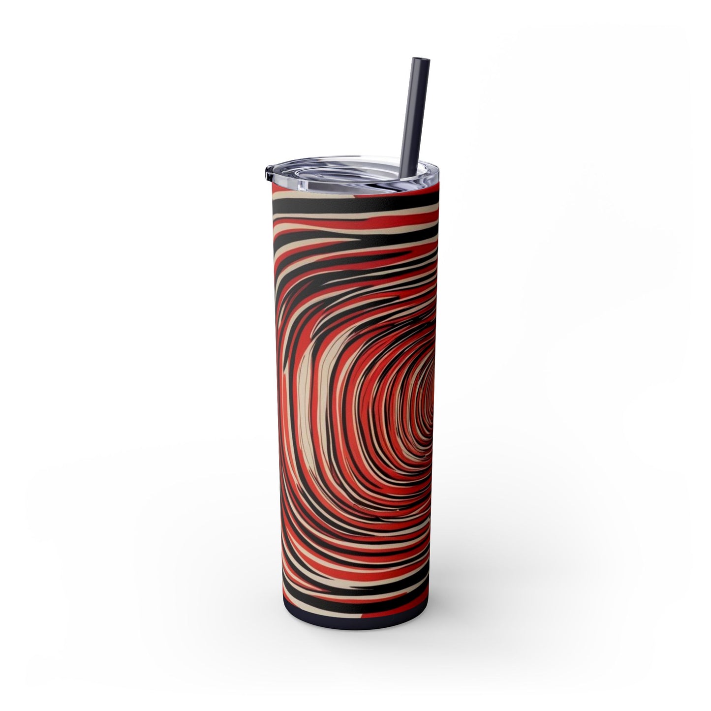 Optical Illusion Skinny Tumbler with Straw, 20oz