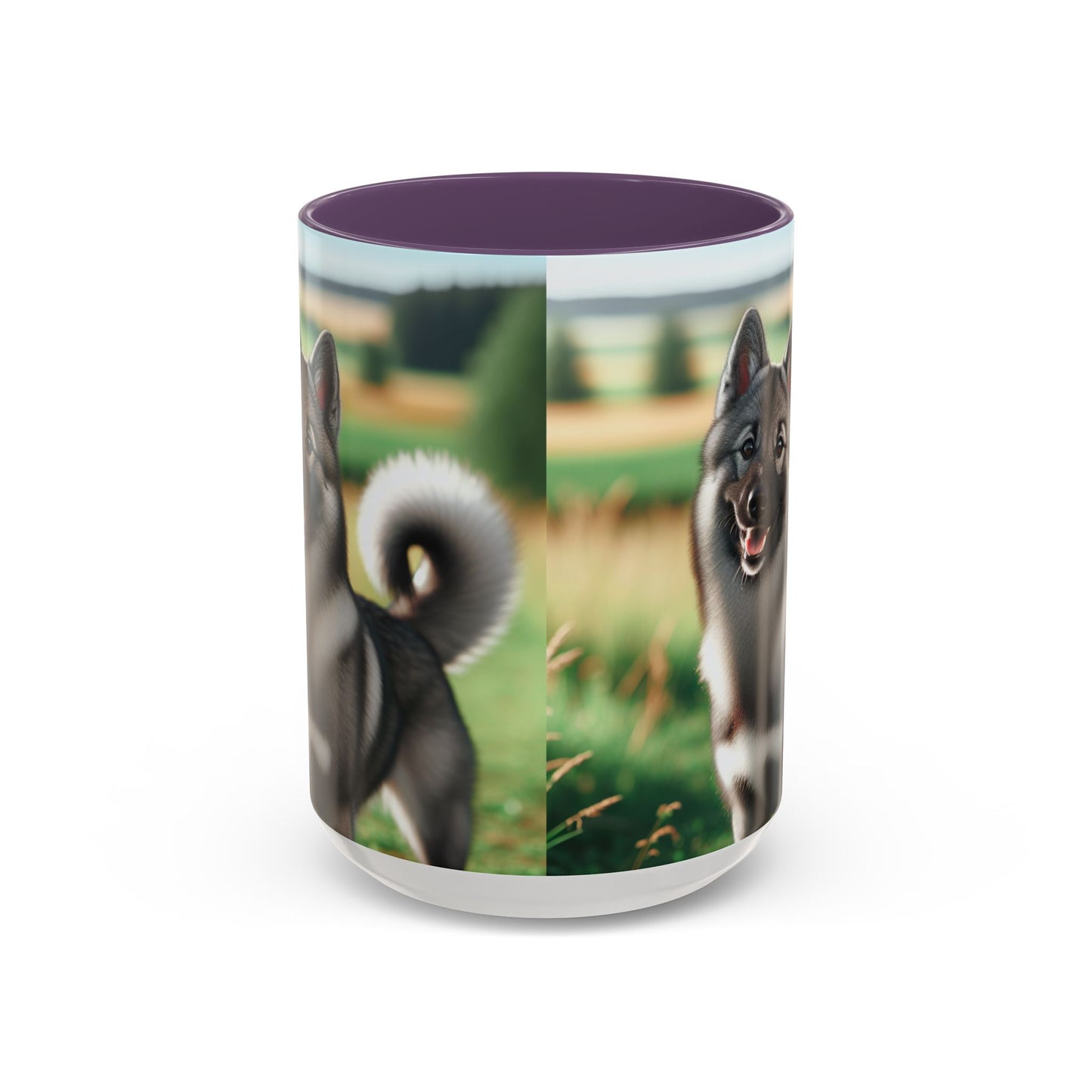 Norwegian Elkhound Accent Coffee Mug - Perfect Gift for Dog Lovers