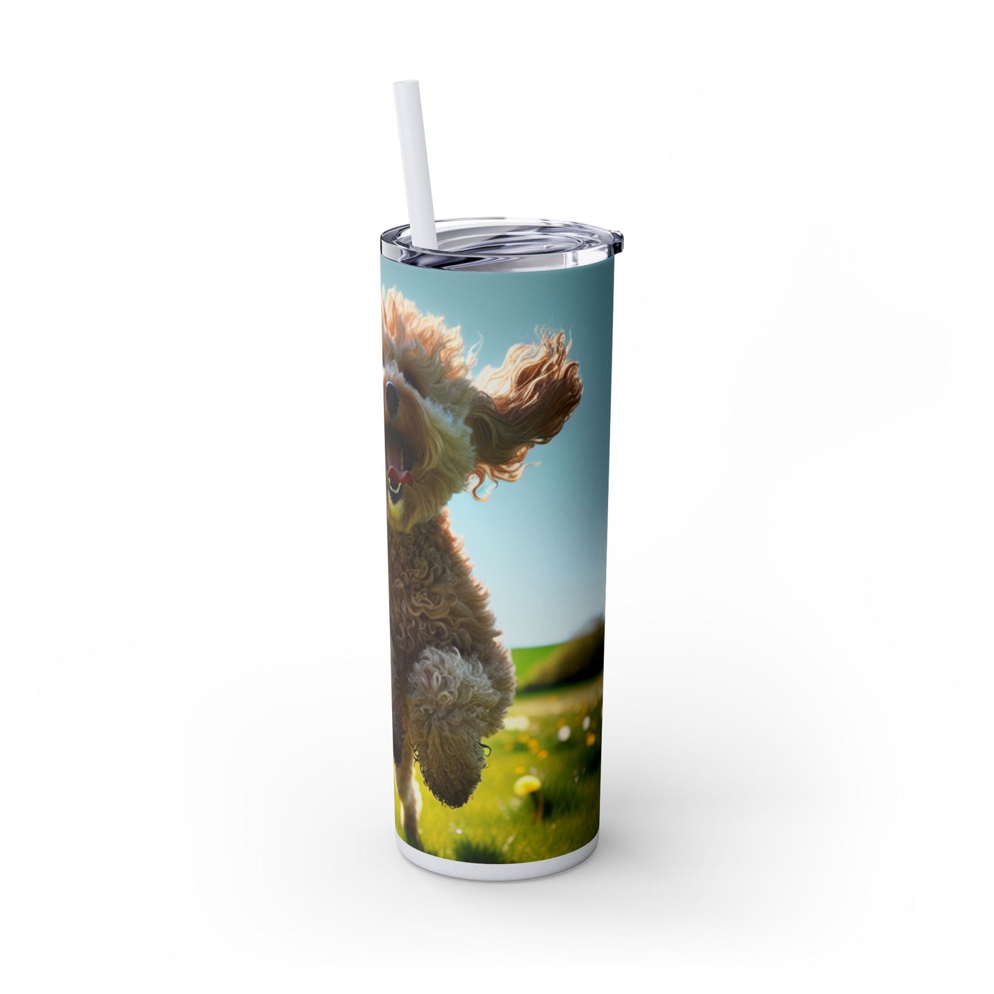 Spoodle Skinny Tumbler with Straw, 20oz