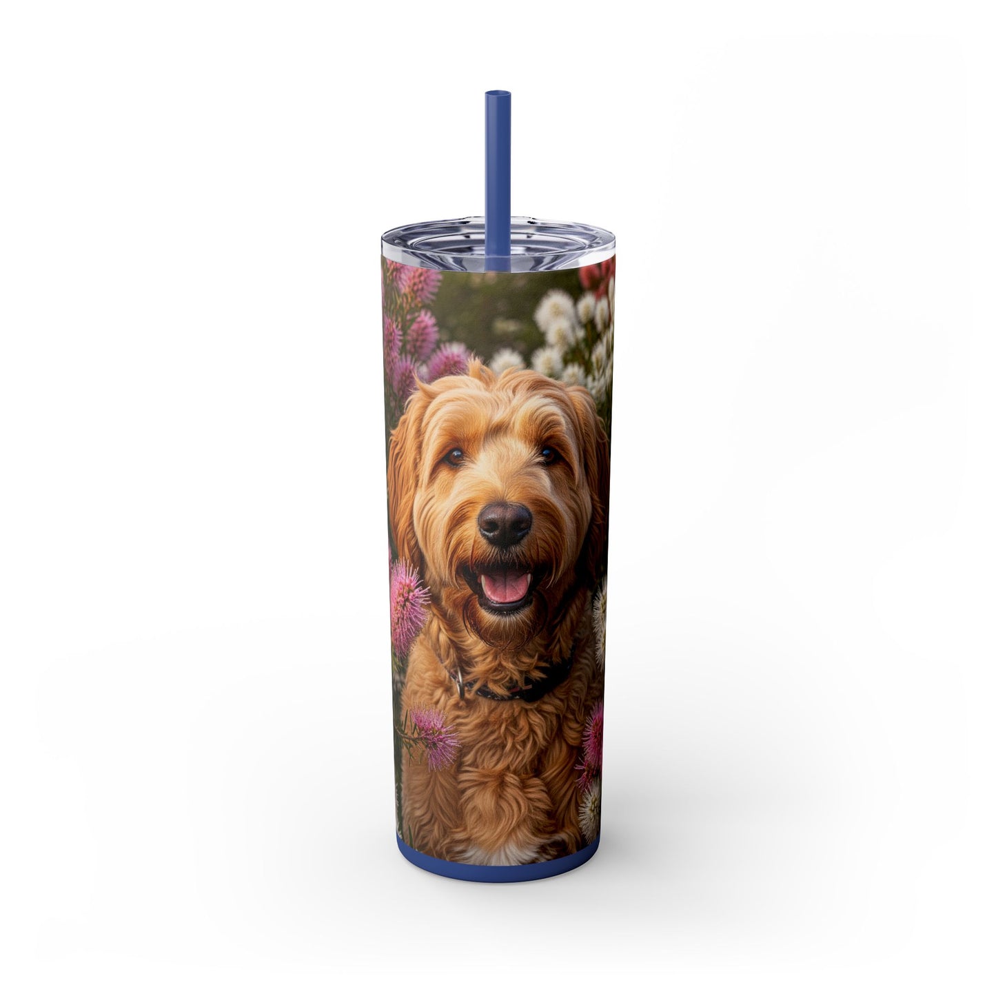 Goldendoodle Tumbler with Straw, 20oz