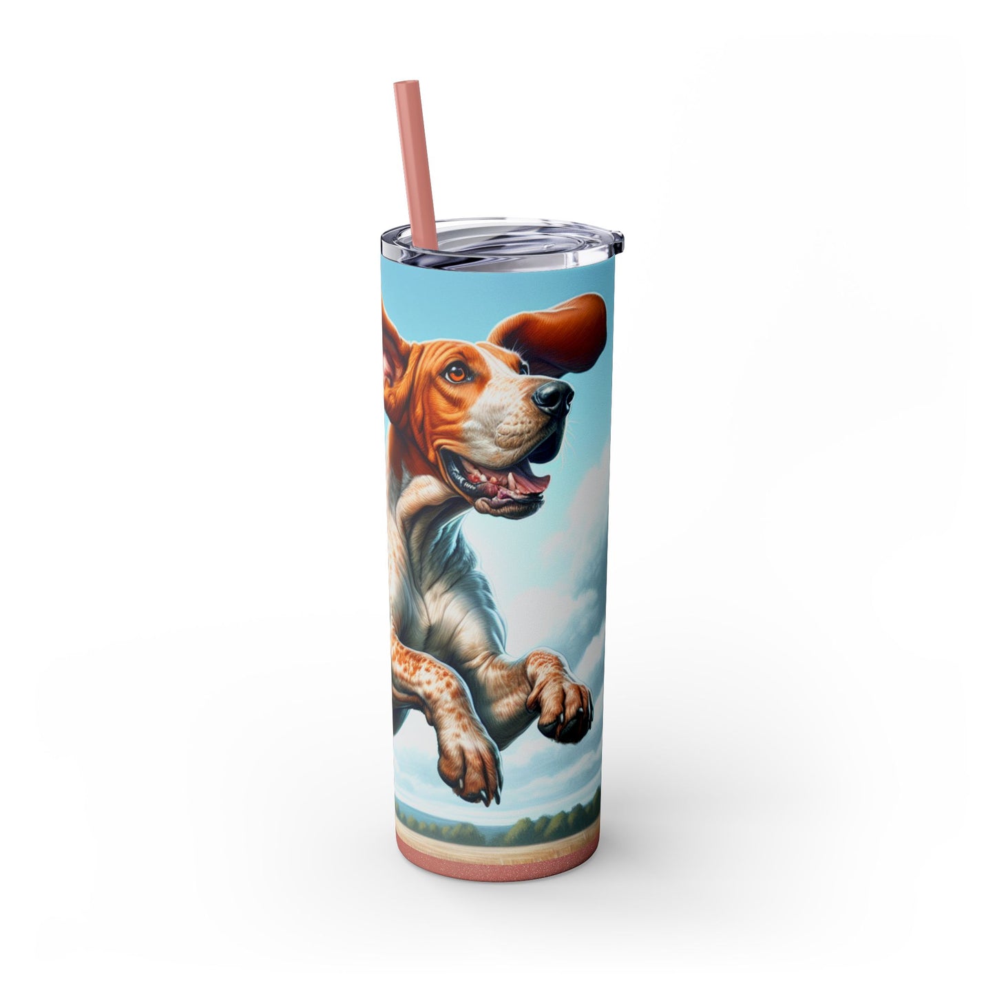American English Coonhound Tumbler with Straw, 20oz