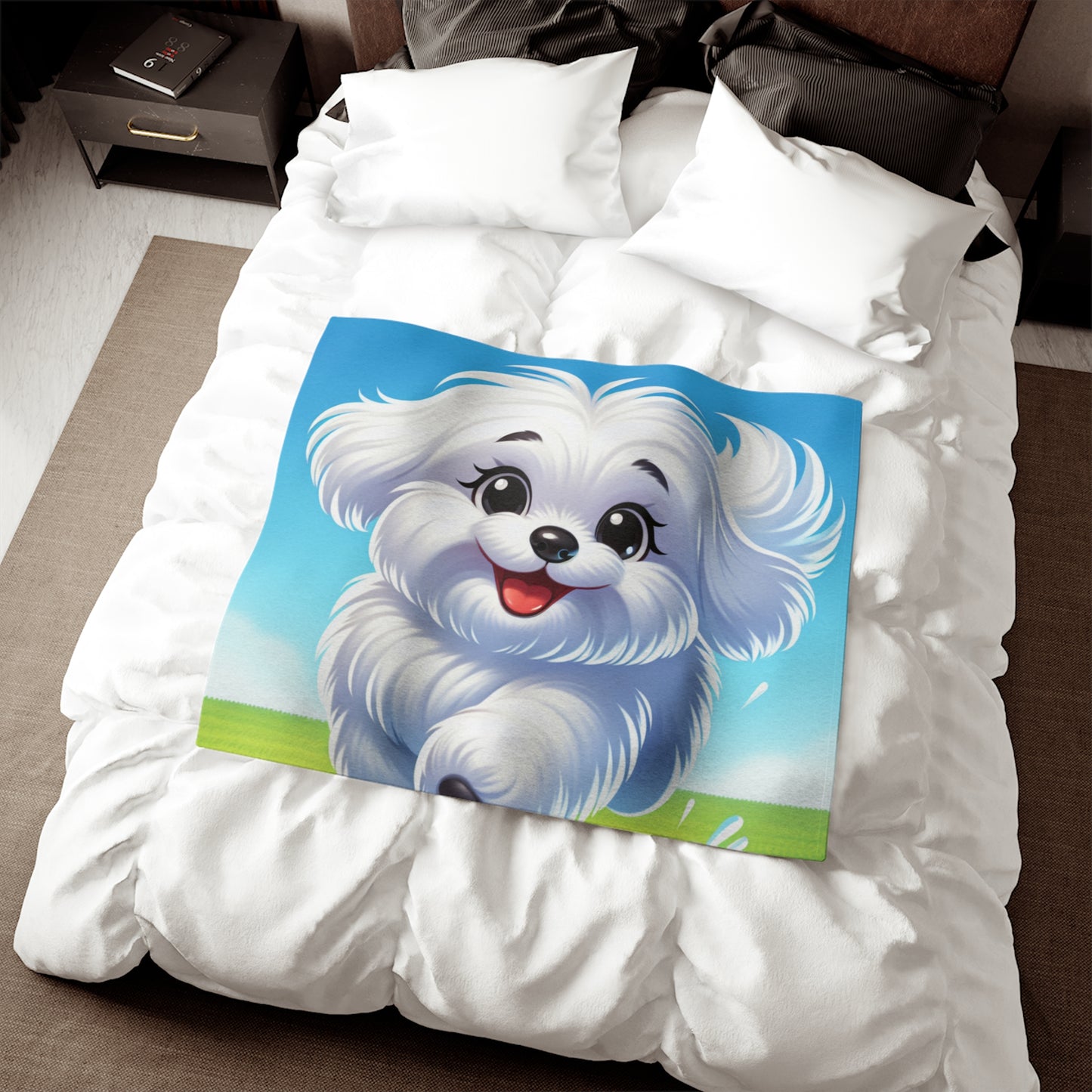 Maltese Sweatshirt Blanket