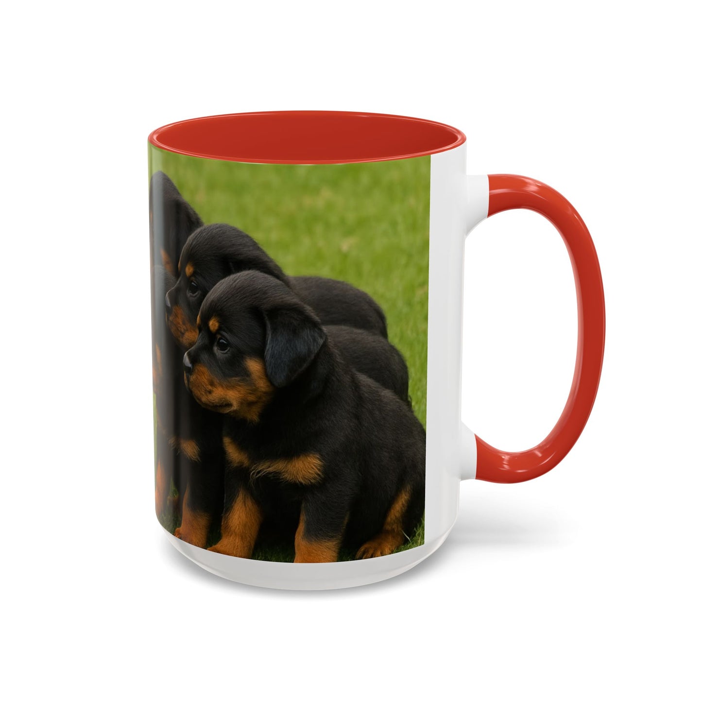 Rottweiler puppies Accent Coffee Mug - Perfect Gift for Dog Lovers