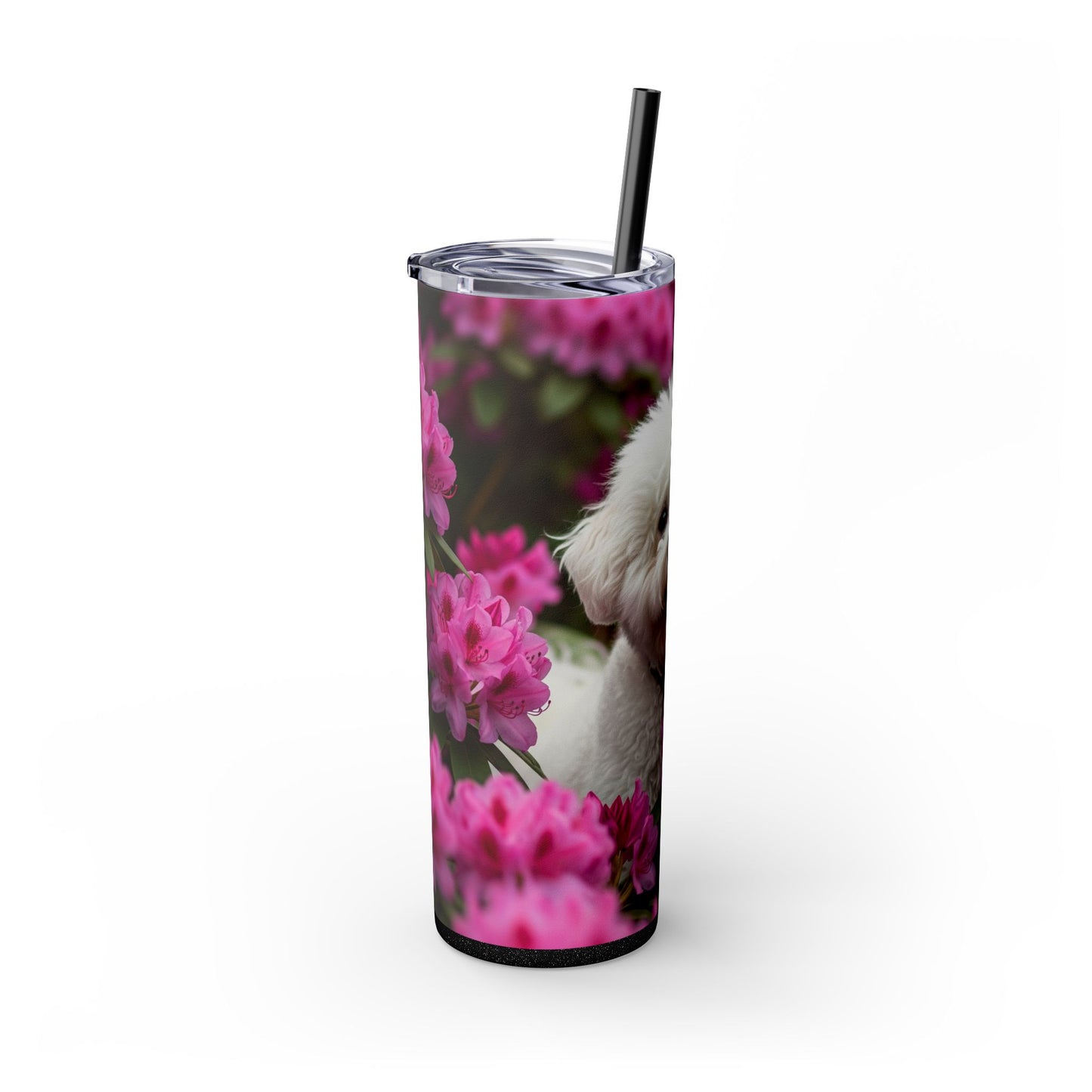 Bichon Frise Tumbler with Straw, 20oz