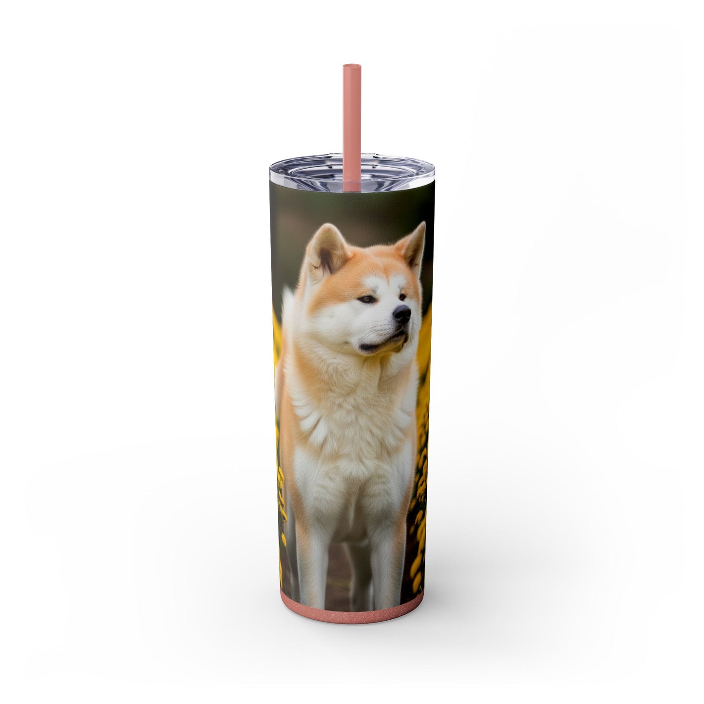 Japanese Akitainu Tumbler with Straw, 20oz