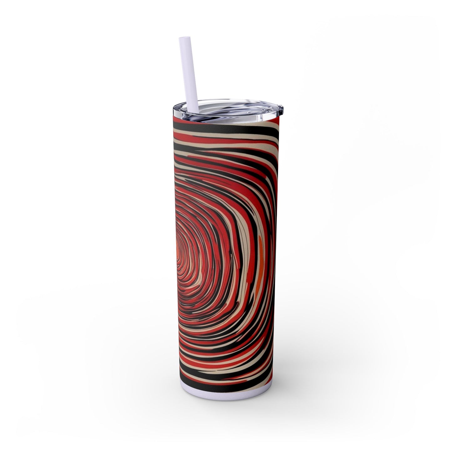 Optical Illusion Skinny Tumbler with Straw, 20oz