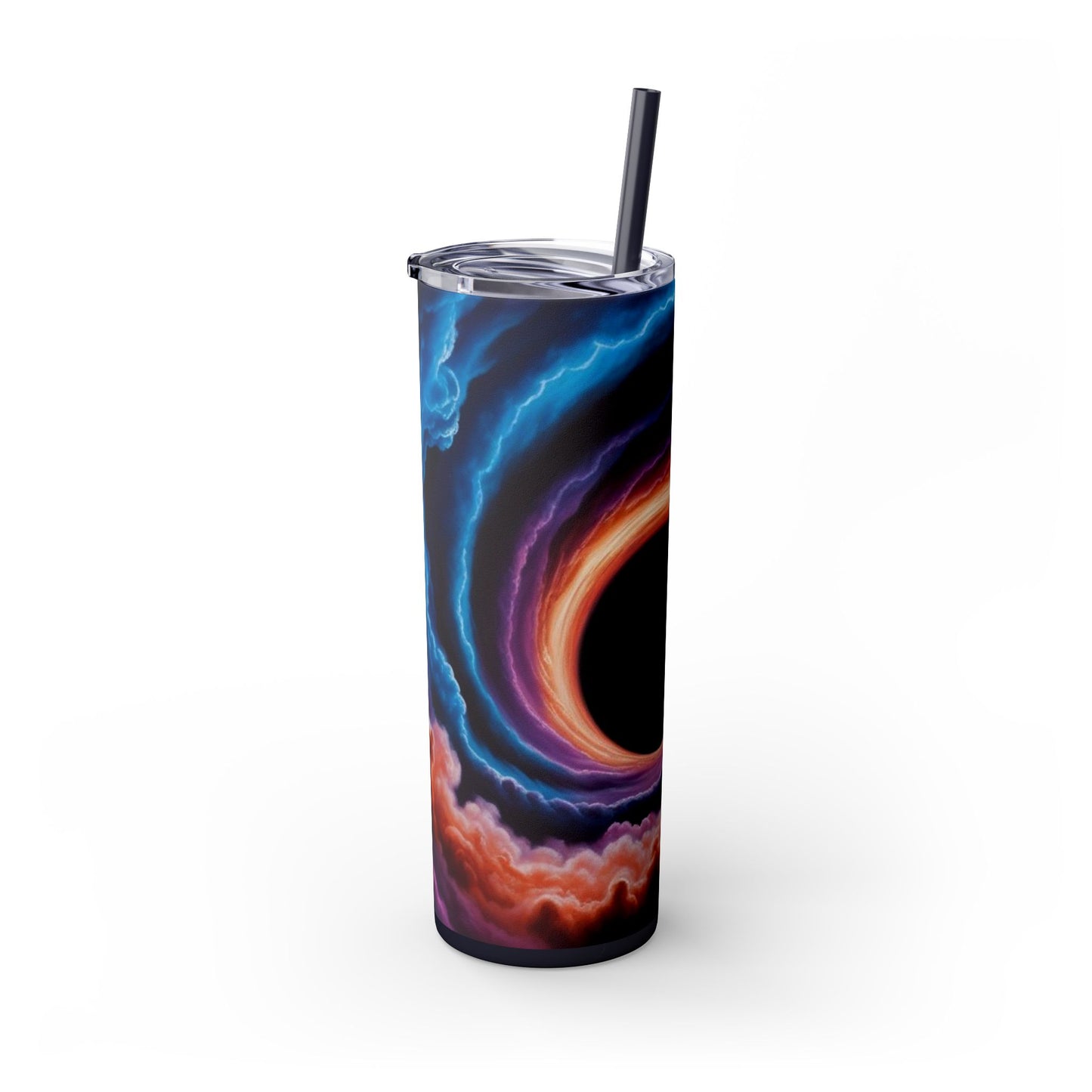 Optical Illusion Skinny Tumbler with Straw, 20oz