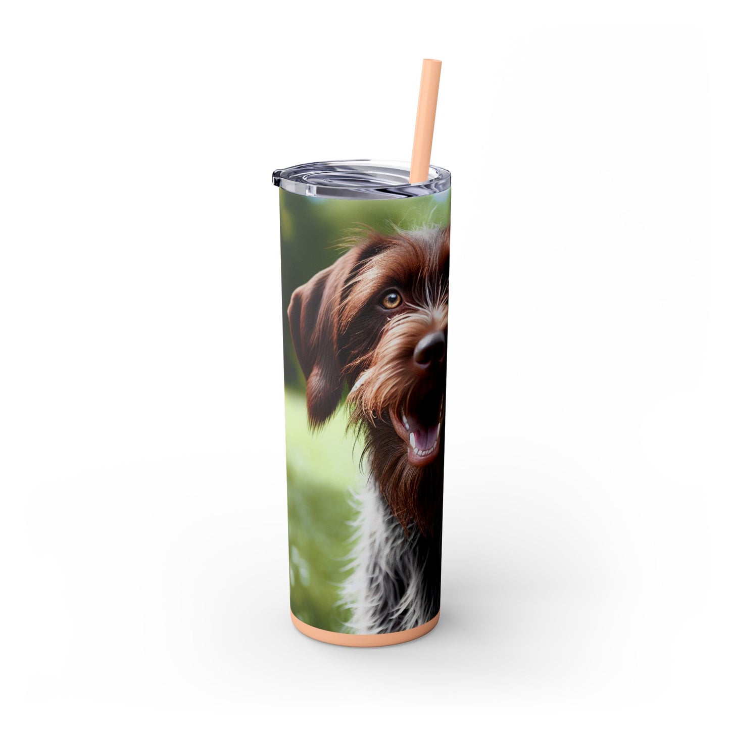 Wirehaired Slovakian Pointer Skinny Tumbler with Straw, 20oz
