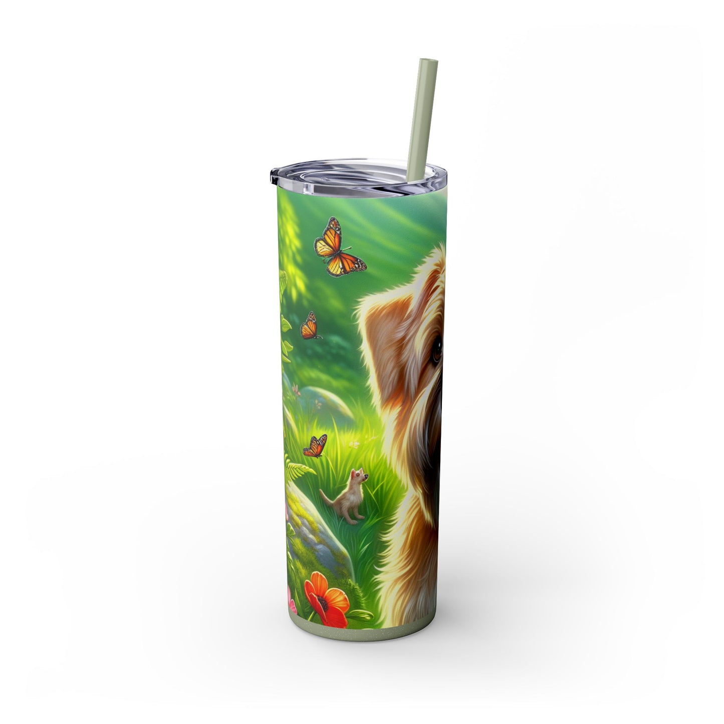 Glen of Imaal Terrier Tumbler with Straw, 20oz