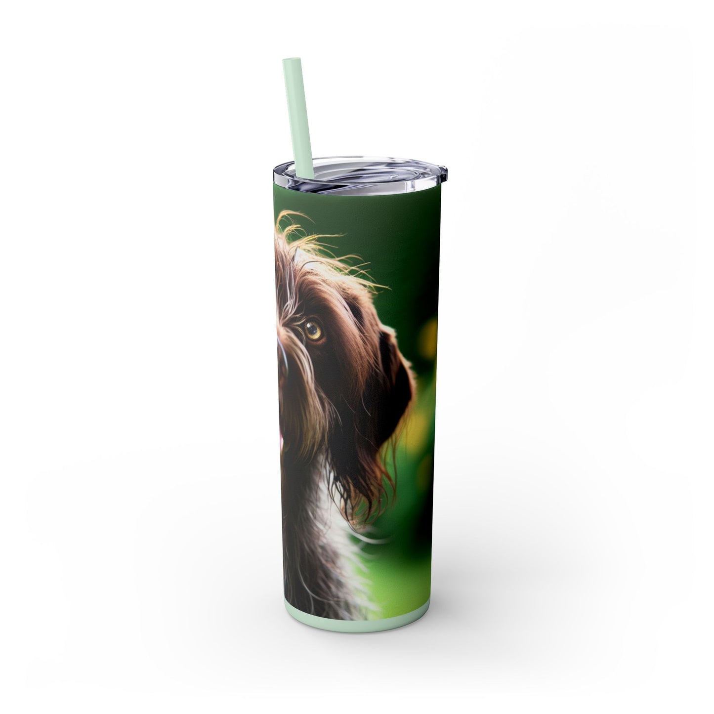 German Wirehaired Pointer Tumbler with Straw, 20oz