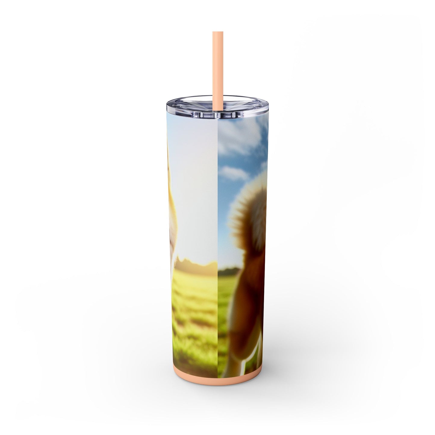 Akita Skinny Tumbler with Straw, 20oz