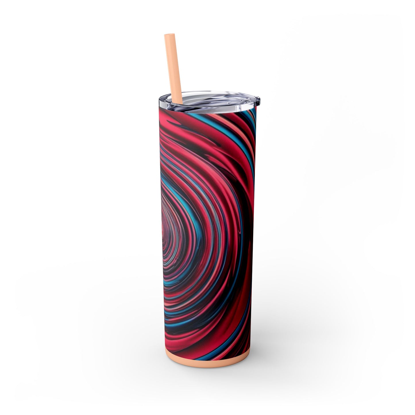 Optical Illusion Skinny Tumbler with Straw, 20oz