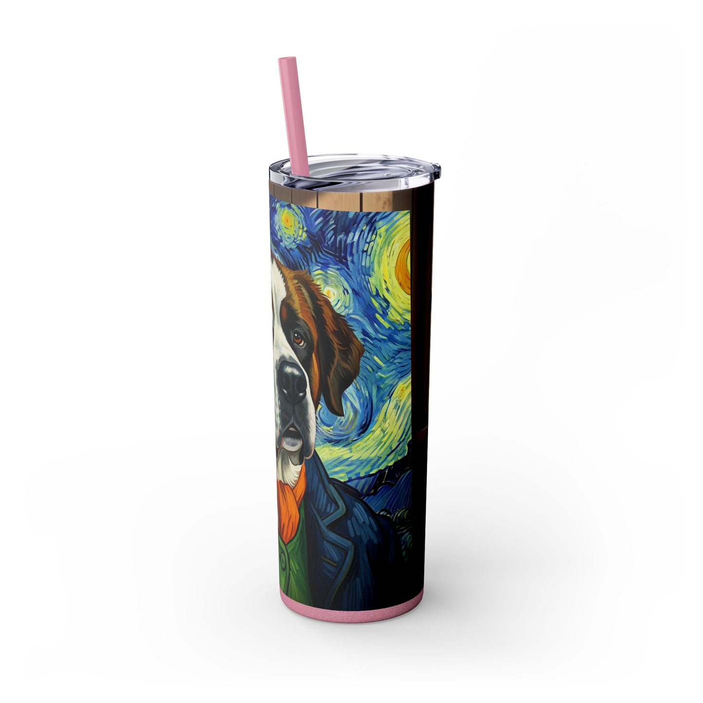 Saint Bernard Tumbler with Straw, 20oz