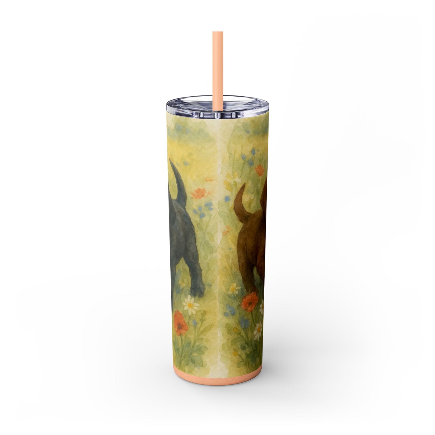 Labrador Retriever puppies Tumbler with Straw, 20oz