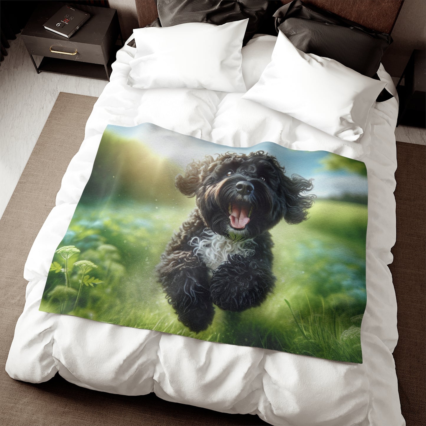 Couverture sweat-shirt avec chien d'eau portugais