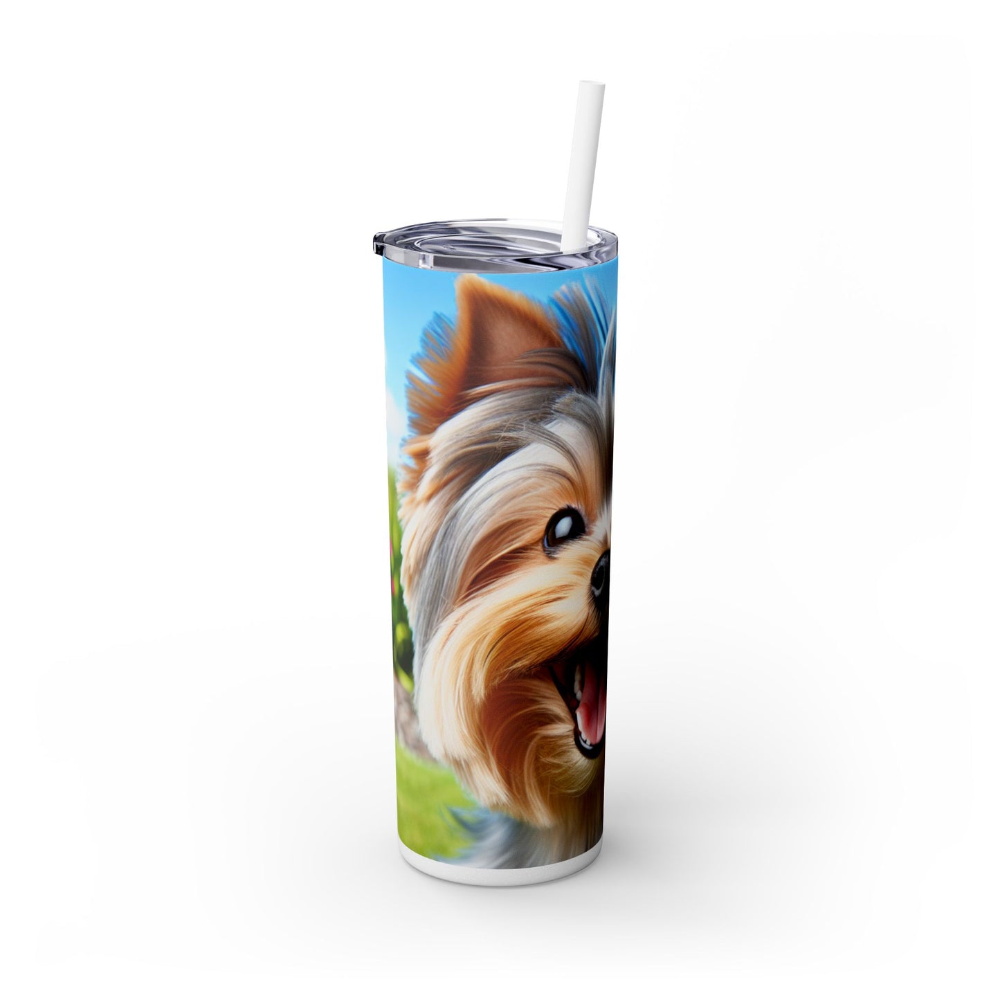 Australian Silky Terrier Tumbler with Straw, 20oz