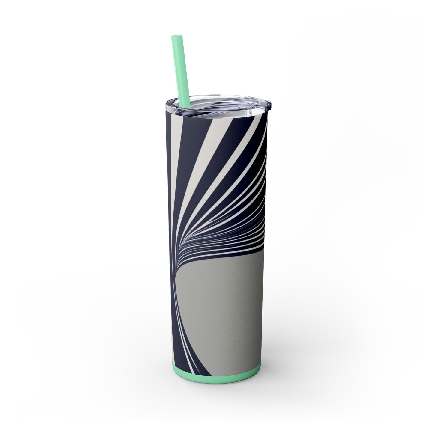 Optical Illusion Skinny Tumbler with Straw, 20oz