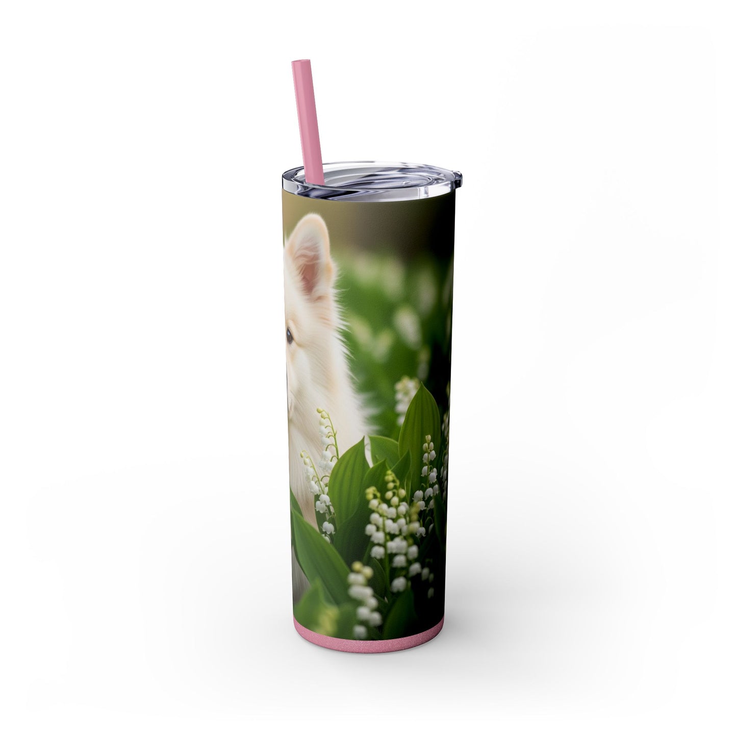Finnish Lapphund Skinny Tumbler with Straw, 20oz