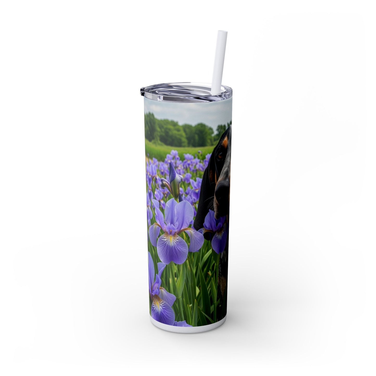 Bluetick Coonhound Tumbler with Straw, 20oz