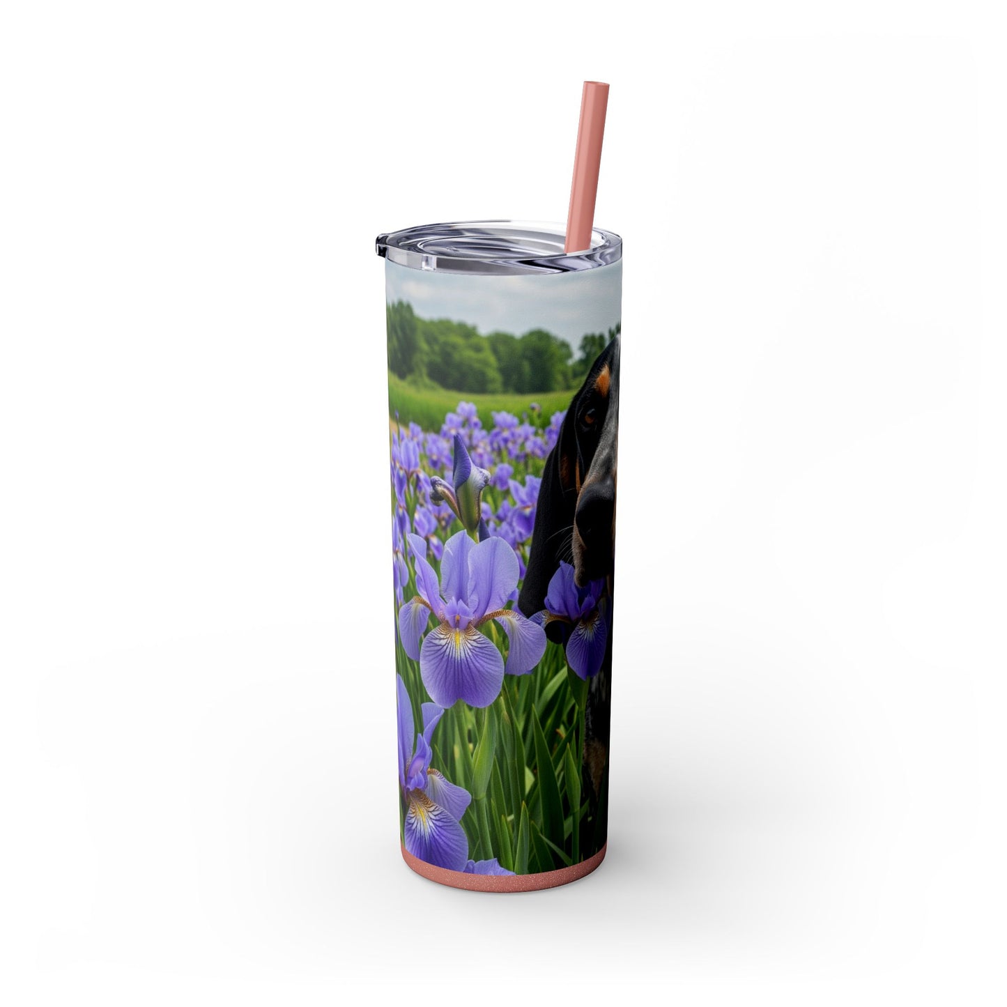 Bluetick Coonhound Tumbler with Straw, 20oz