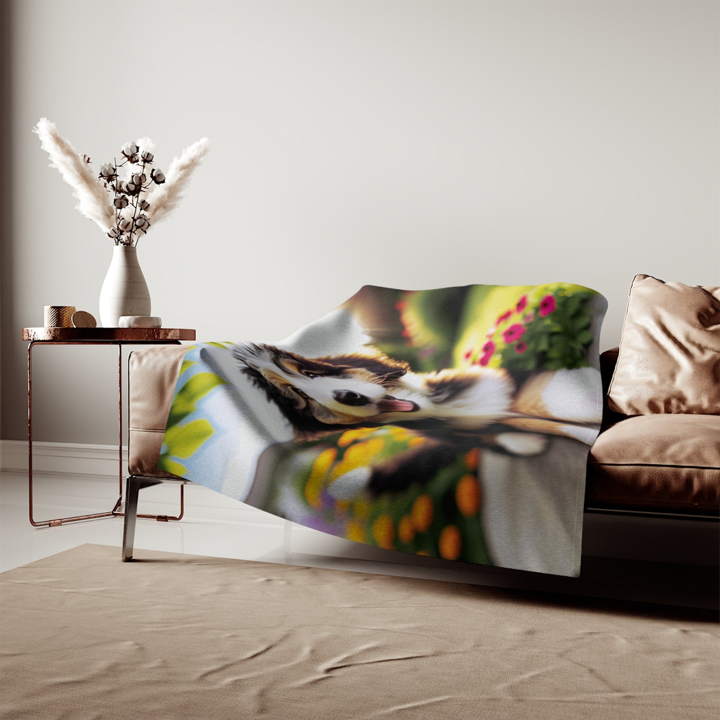 Bernedoodle Sweatshirt Blanket
