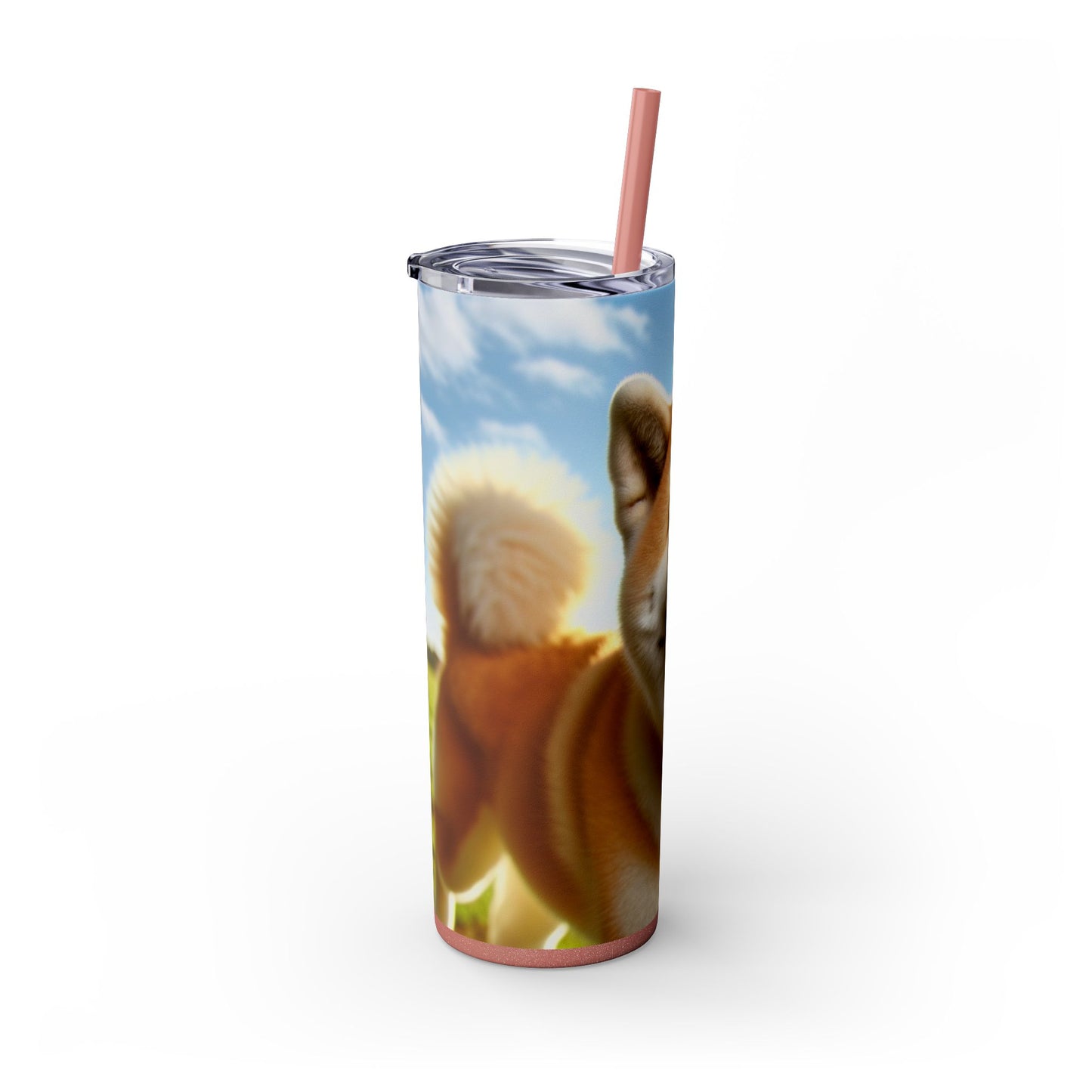 Akita Skinny Tumbler with Straw, 20oz
