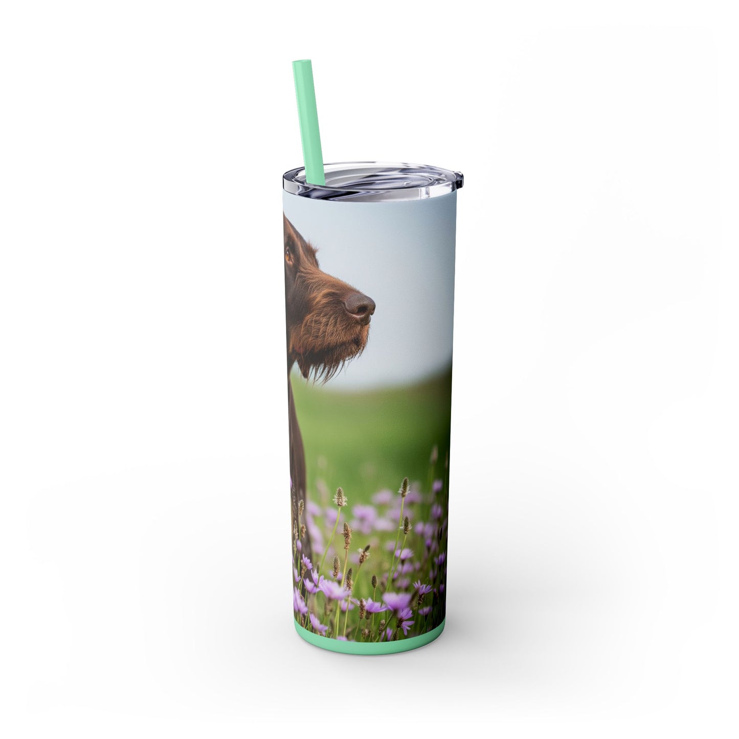 German Wirehaired Pointer Tumbler with Straw, 20oz