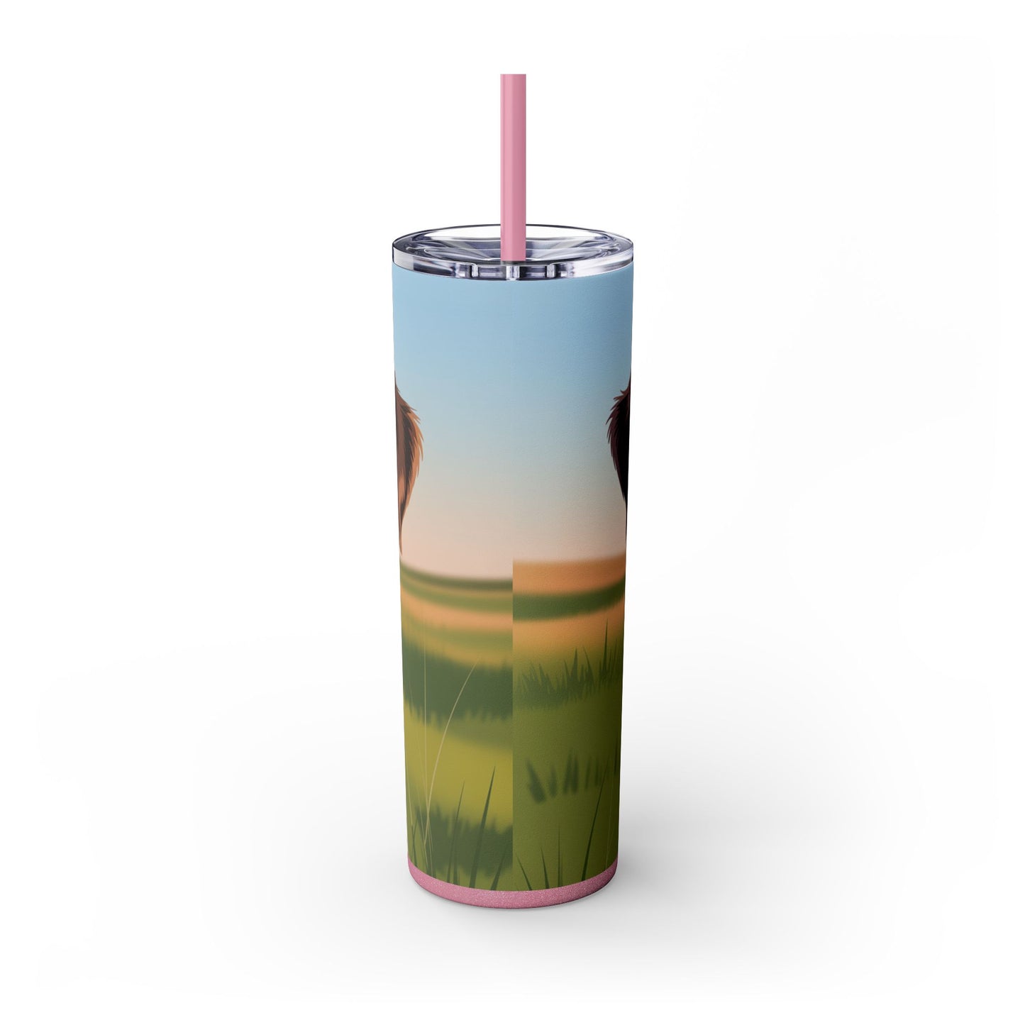 Telomian Skinny Tumbler with Straw, 20oz