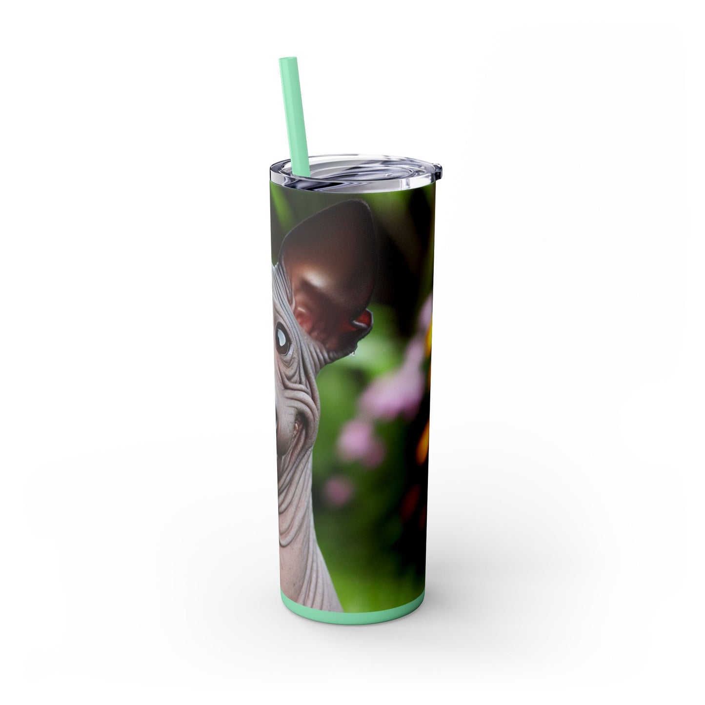 Peruvian Hairless Dog Skinny Tumbler with Straw, 20oz