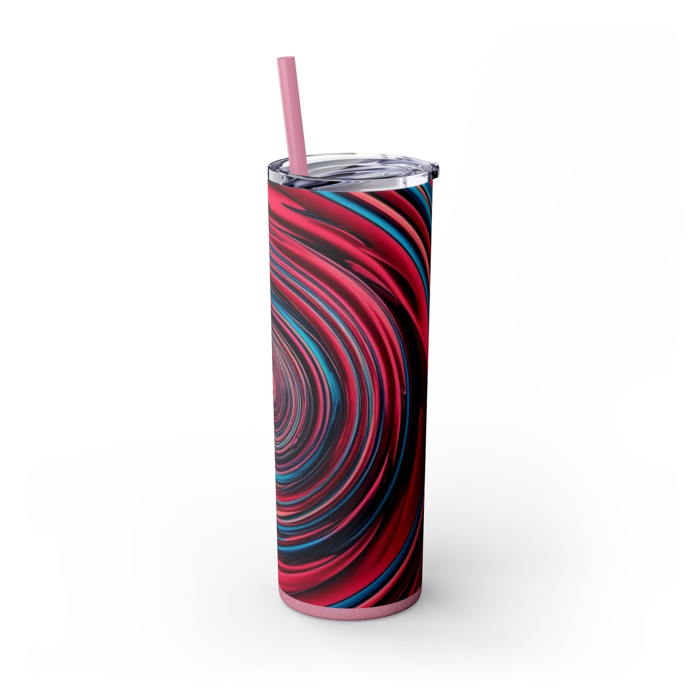 Optical Illusion Skinny Tumbler with Straw, 20oz