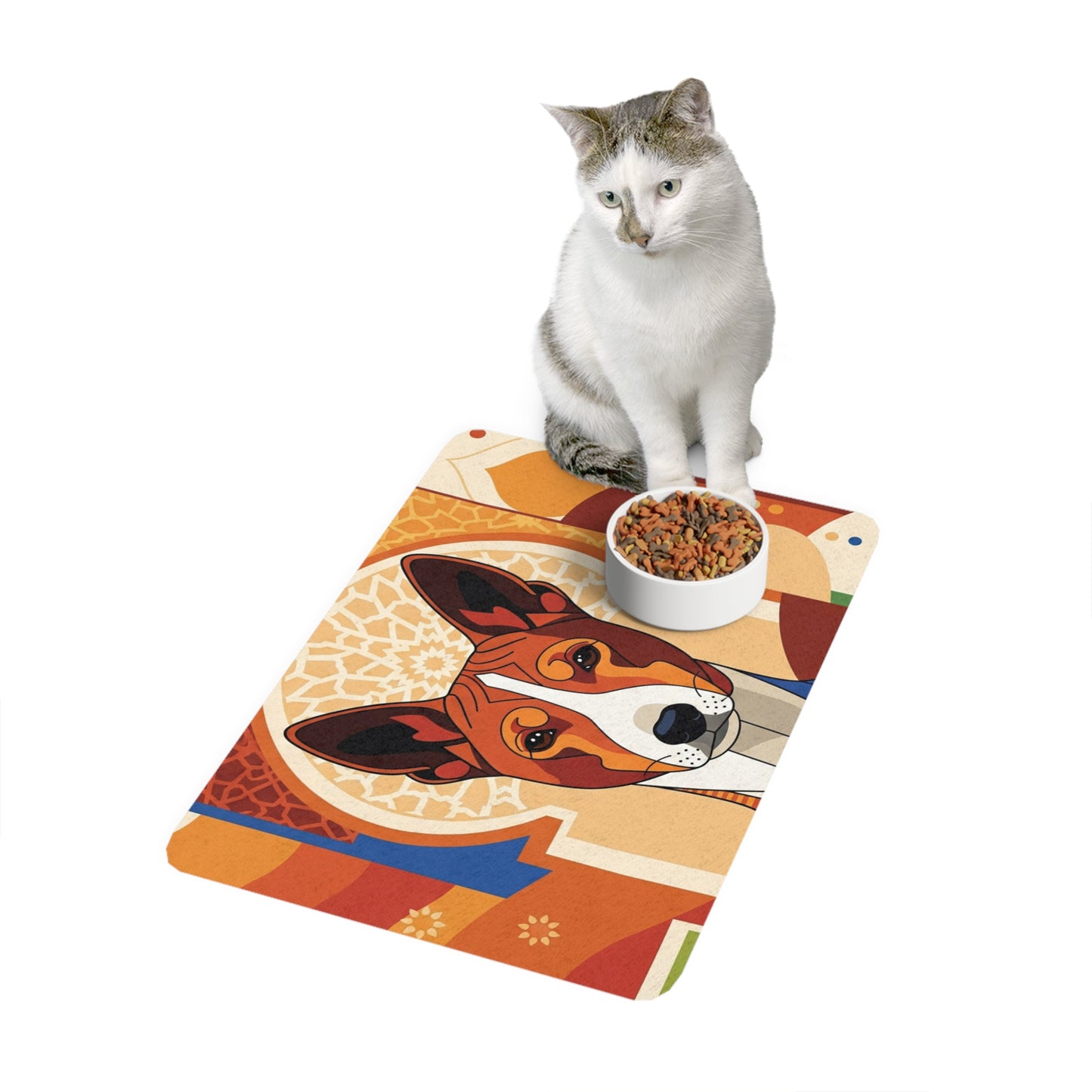 Pet Food Mat (12x18) - Basenji